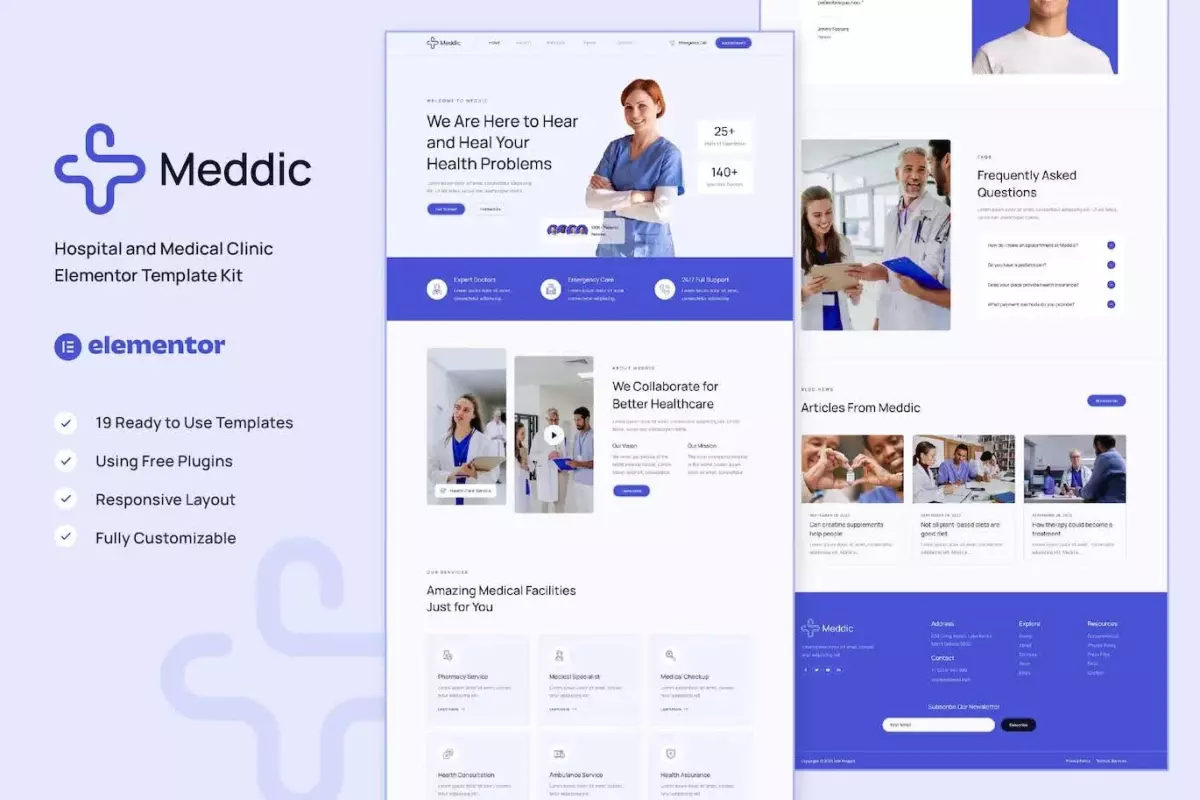 Meddic - Hospital and Medical Clinic Elementor Template