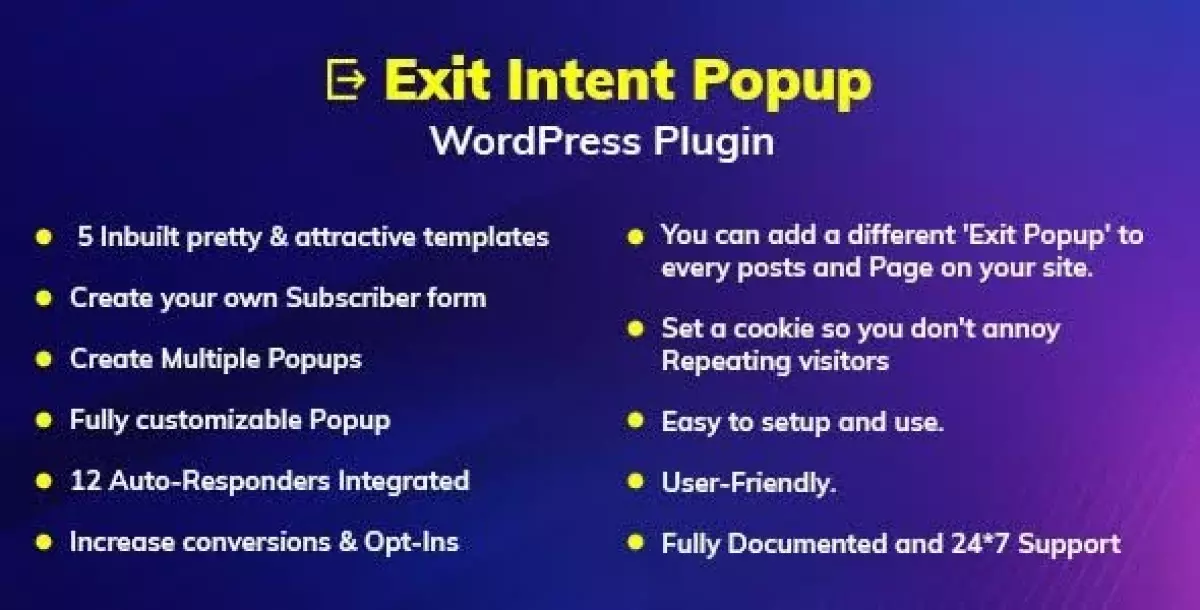 [WISH] Exit Intent Popup WordPress