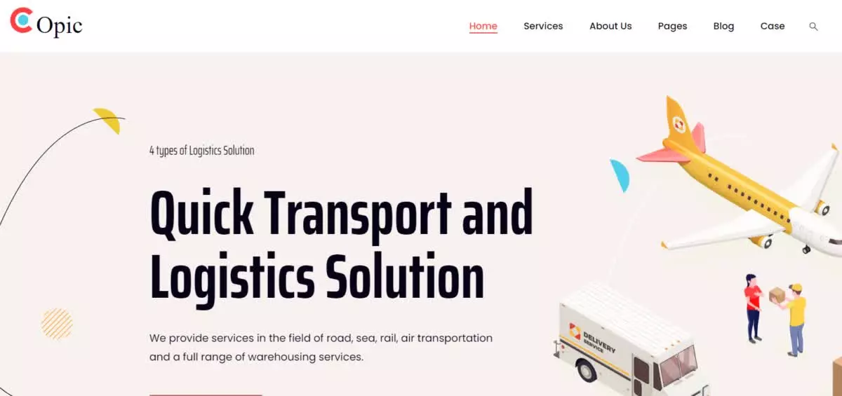 Copic – Transport & Logistics WordPress Theme