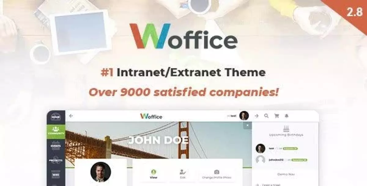 Woffice - Intranet, Extranet & Project Management WordPress Theme 5.3.1