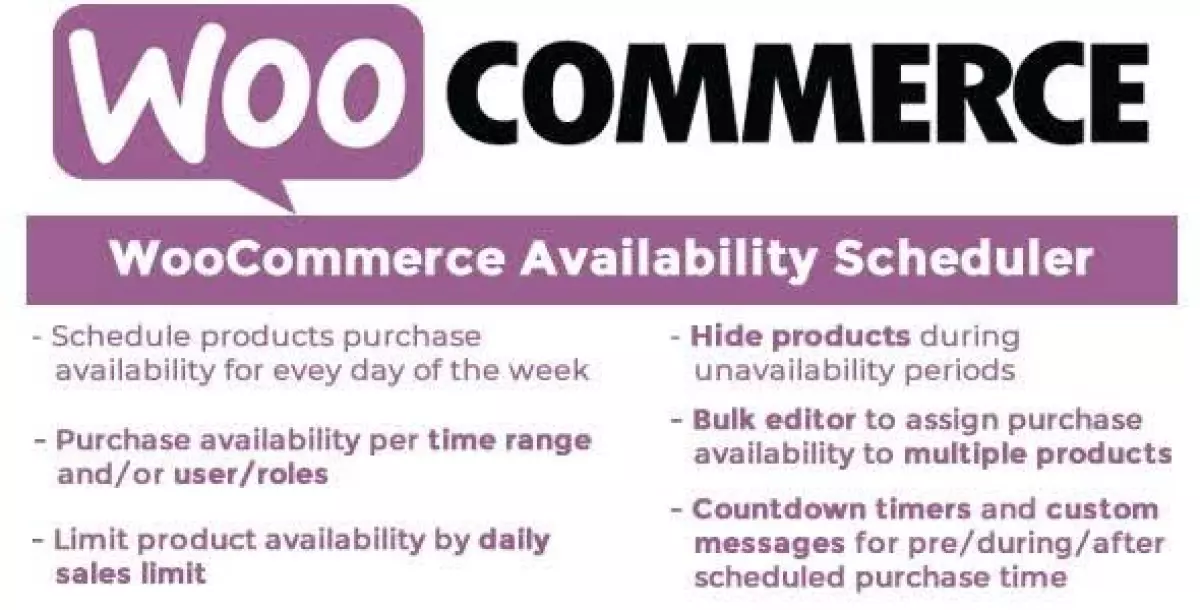 WooCommerce Availability Scheduler