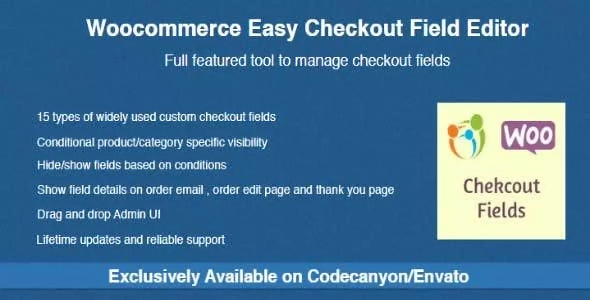 WooCommerce Easy Checkout Field Editor, Fees & Discounts 3.3.0