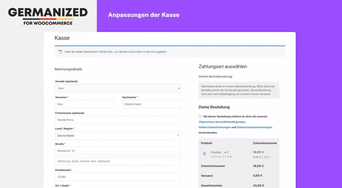 WooCommerce Germanized 3.9.0