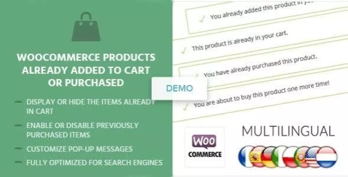 WooCommerce Products Already Added To Cart Or Purchased  1.0.1