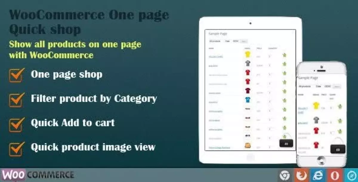 WooCommerce Quick Order One Page Shop 3.0