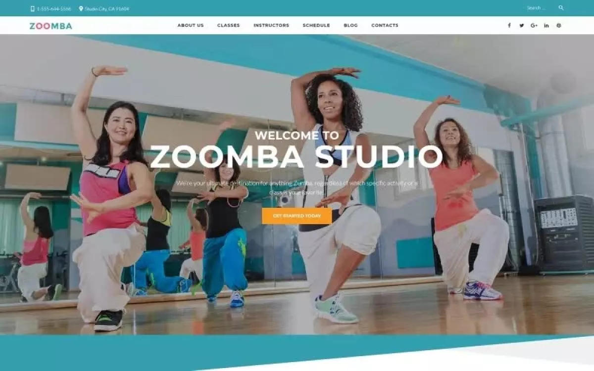 Zoomba &#8211; Zoomba Dance Studio WordPress Theme