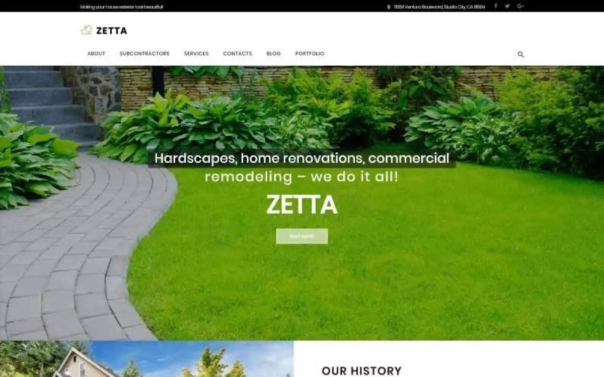 Zetta &#8211; Exterior, Garden &#038; Landscape WordPress Theme