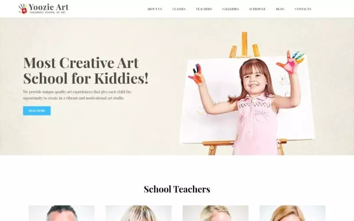 Yoozie &#8211; Children Art School WordPress theme WordPress Theme