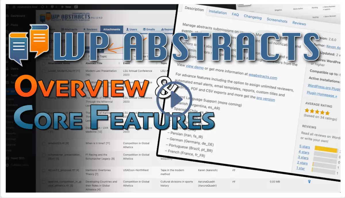 WP Abstracts - Manage Abstracts &amp; Peer Review using WordPress