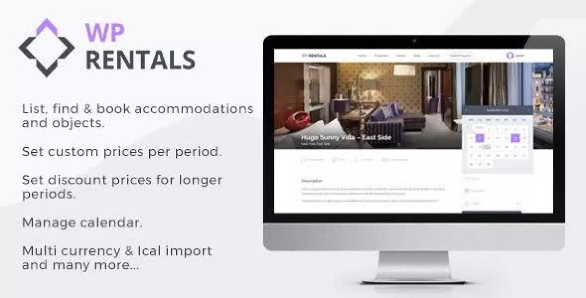 WP Rentals - Booking Accommodation WordPress Theme 3.11.0