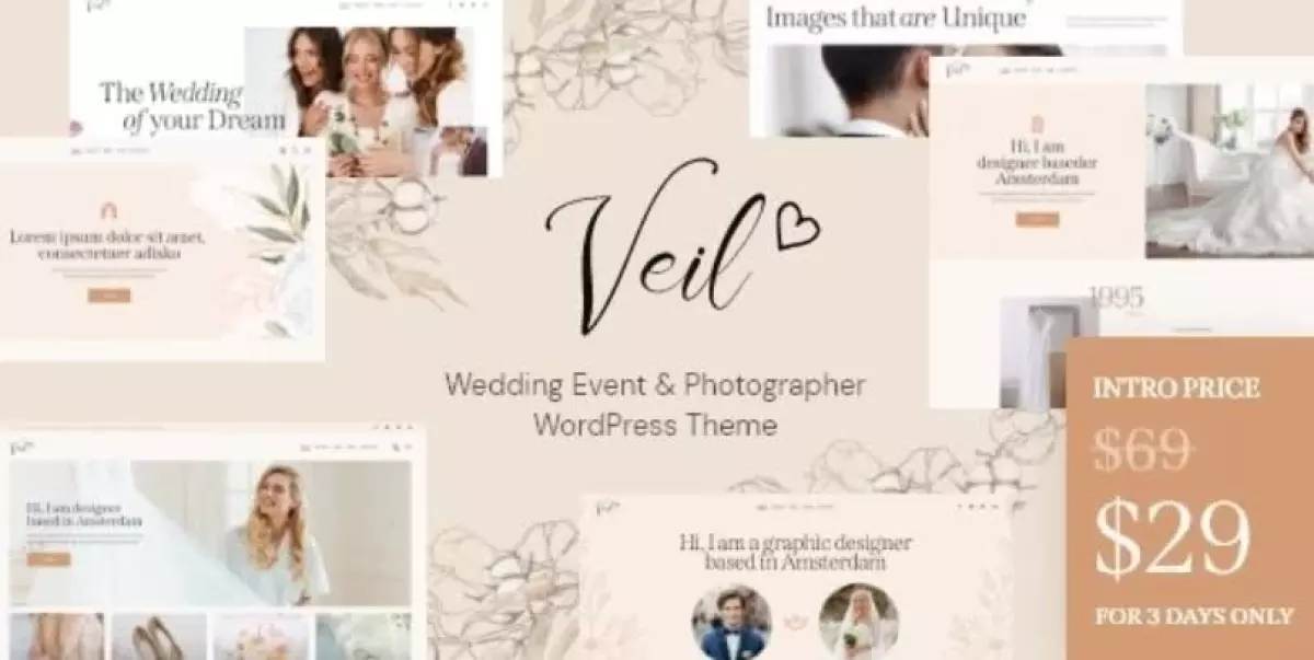 Veil - Wedding Event & Photographer WordPress Theme