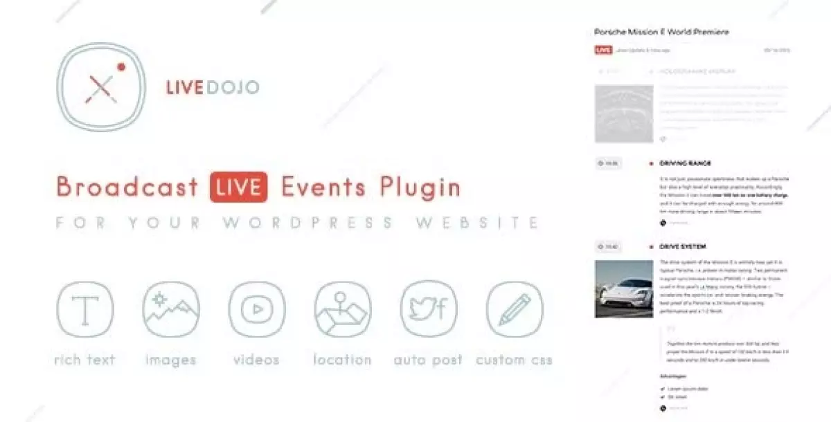 WPLiveDojo - Live Event Text Broadcast Plugin 1.0.11