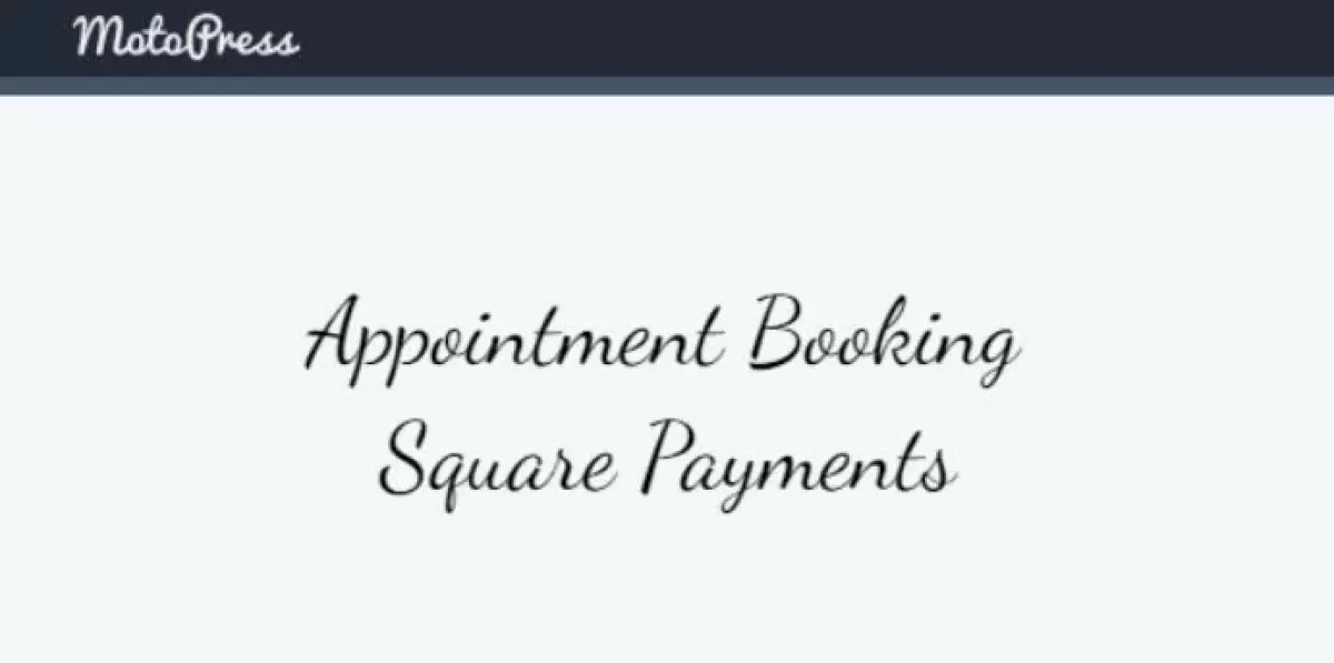 Appointment Booking Square Payments