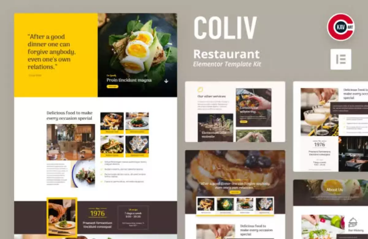 Coliv - Restaurant Template