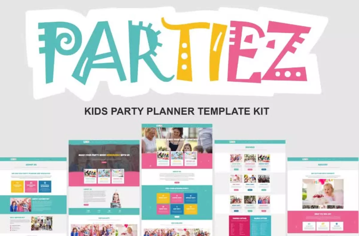 Partiez - Kids Party Planner Elementor Template