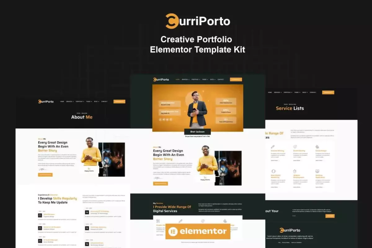 Curriporto - Creative Portfolio Elementor Pro Template