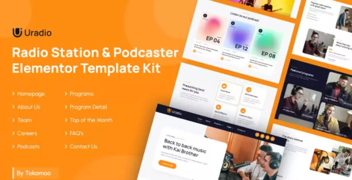 Uradio | Radio Station & Podcaster Elementor Template