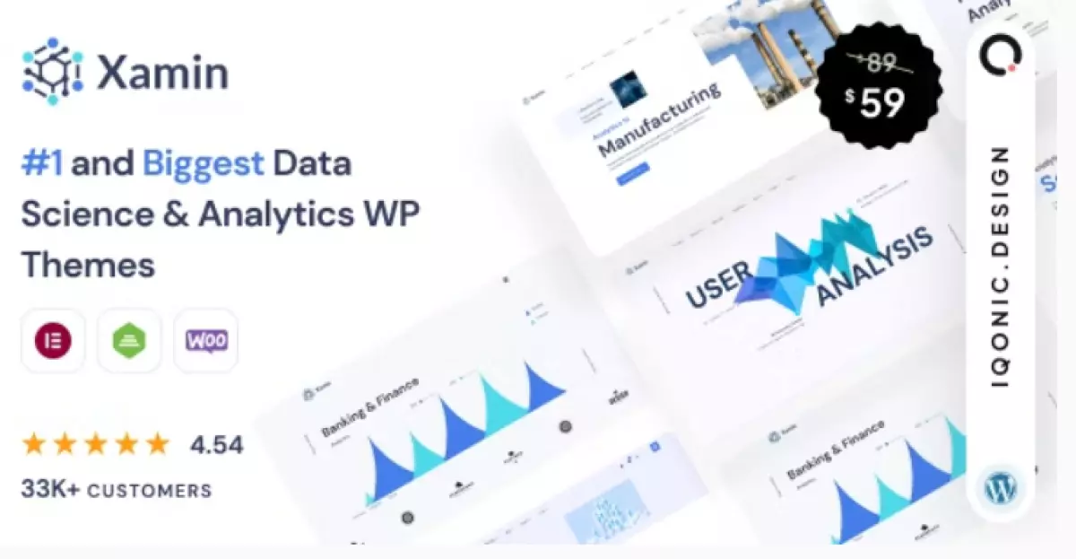 Xamin - Data Science &amp; Analytics SaaS WordPress Theme