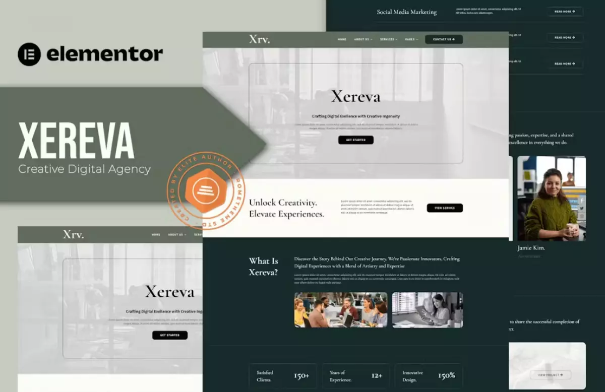 Xereva - Creative Digital Agency Elementor Template Kit