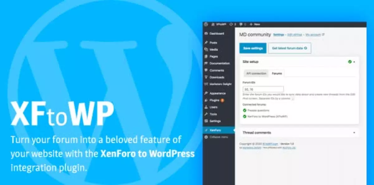 XFtoWP - Reliably connect your XenForo forum to WordPress websites 1.5.0.1