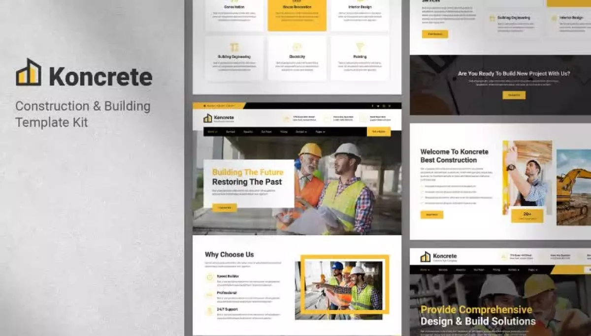 Koncrete - Construction & Building Elementor Template