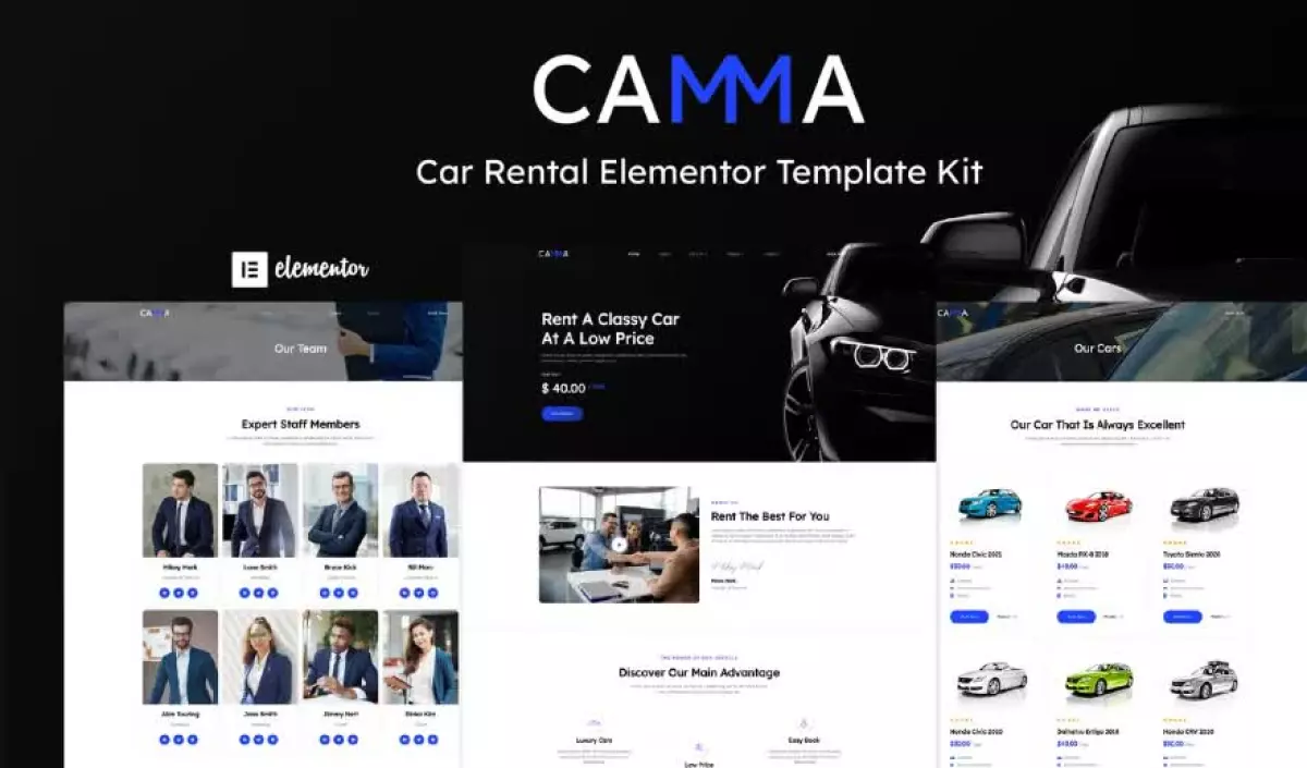 Camma - Car Rental Elementor Template