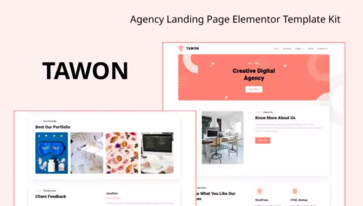 Tawon - Agency Landing Page Elementor Template