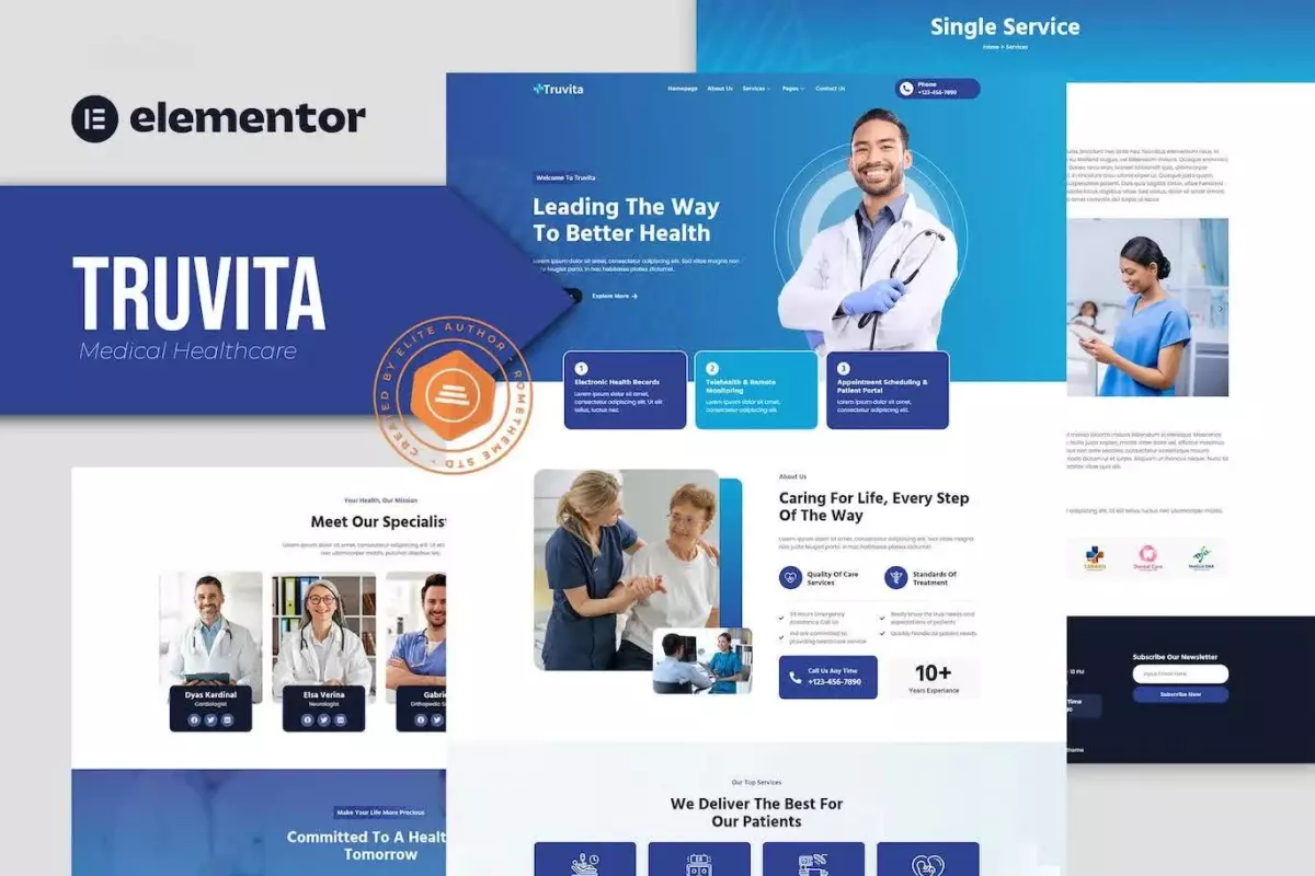 Truvita - Medical Healthcare Elementor Template