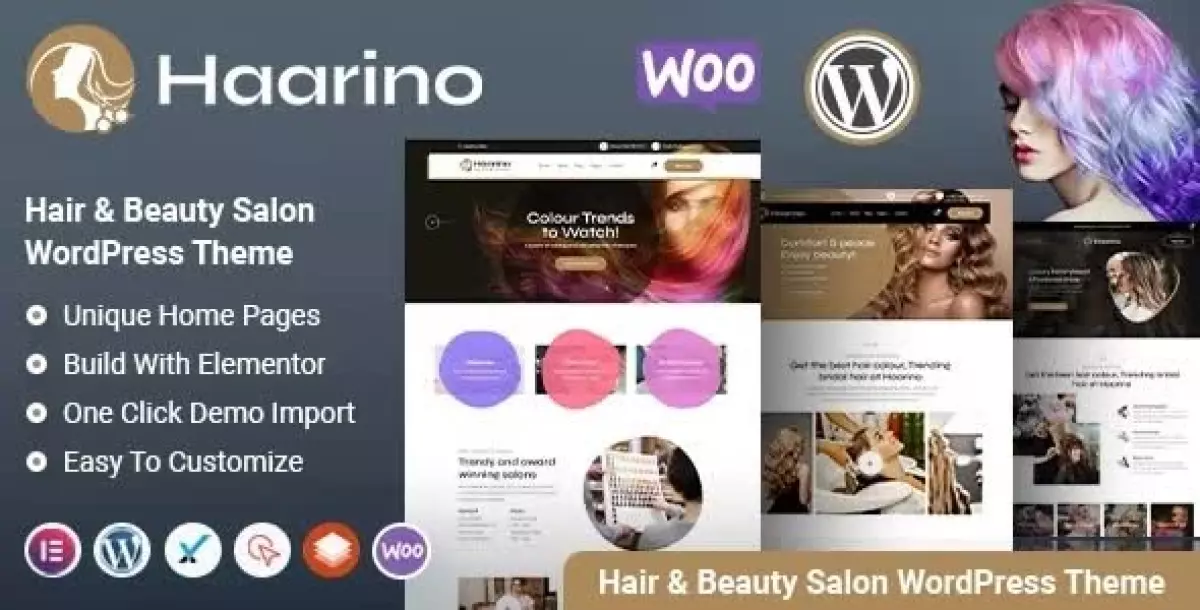 Haarino - Hair Beauty Salon & Barber Shop WordPress Theme 1.3