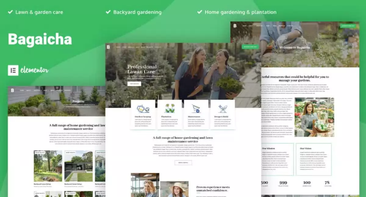 Bagaicha - Landscape & Gardening Elementor Template