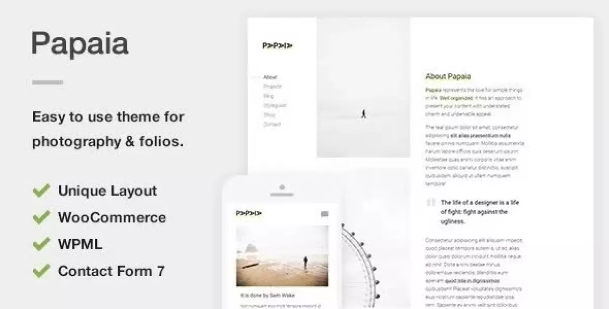 Papaia - Photography & Portfolio WordPress Theme