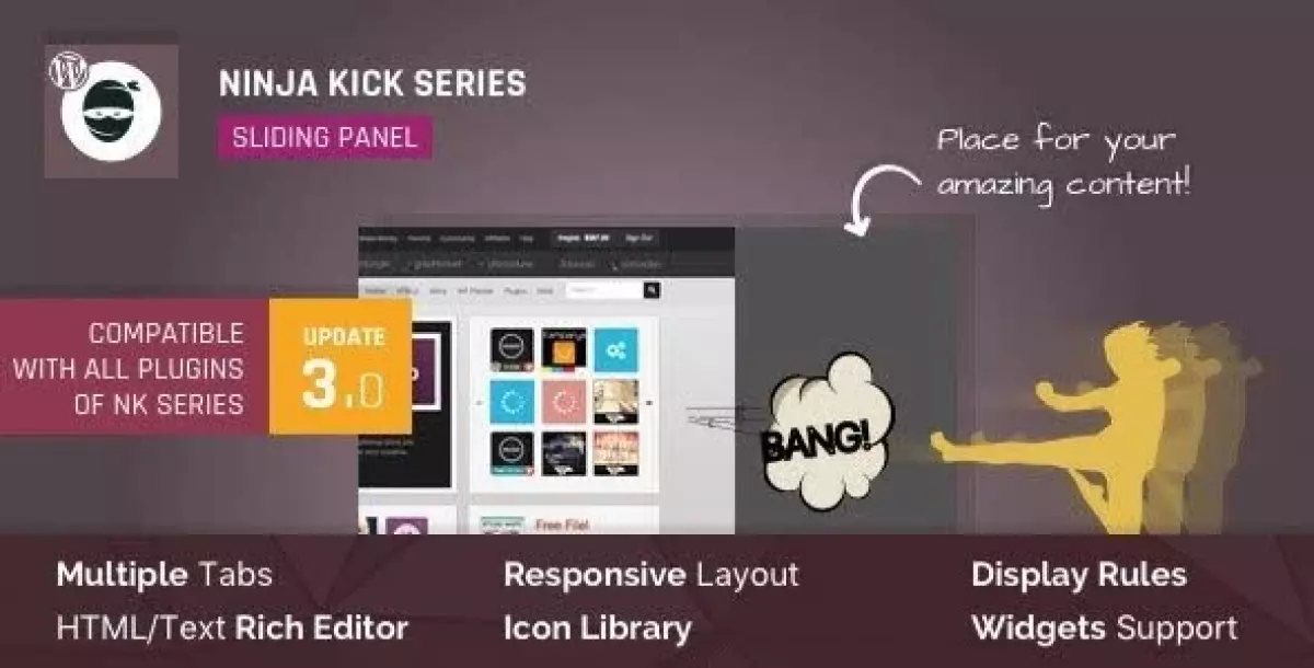 Ninja Kick: Sliding Panel for WordPress