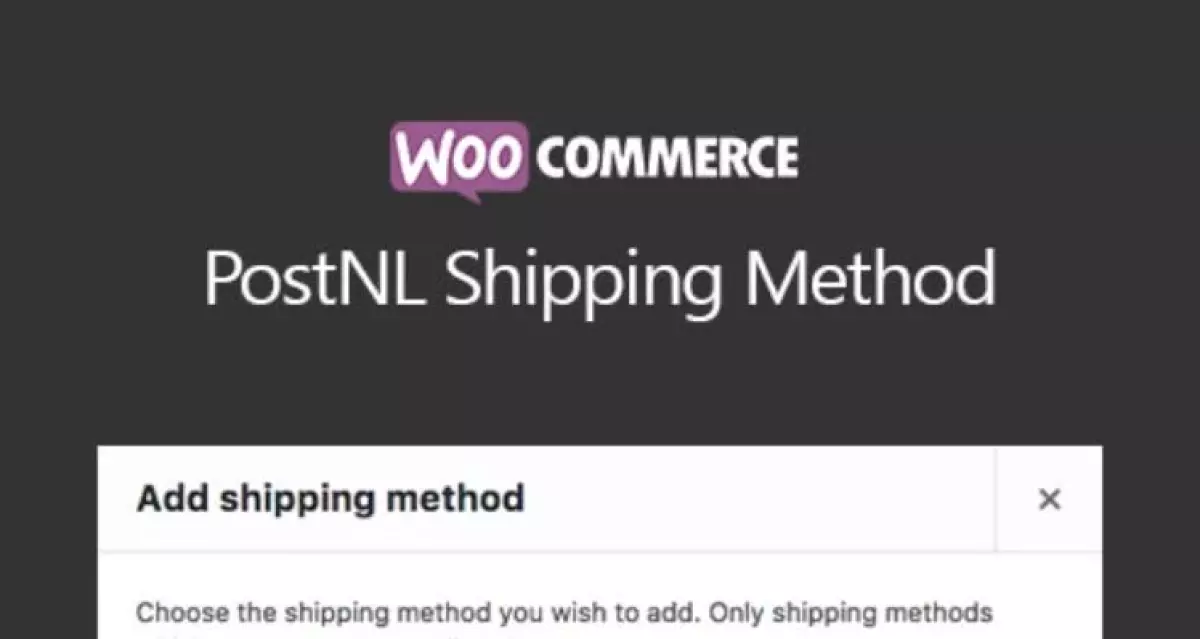 WooCommerce PostNL Shipping Method