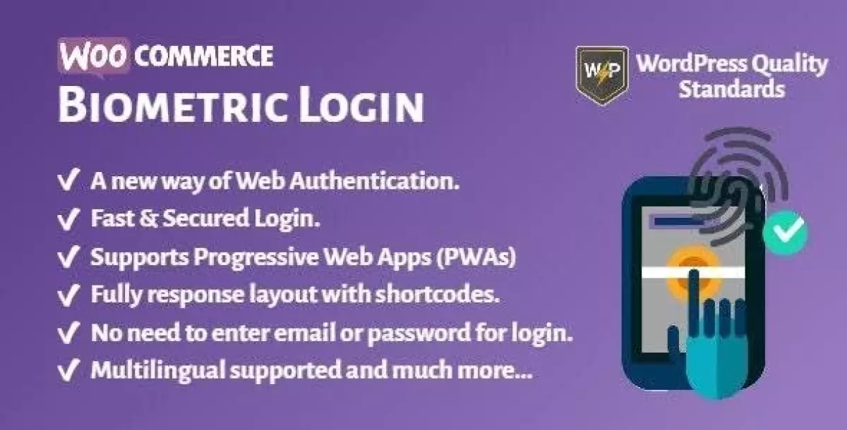 [WISH] WooCommerce Biometric Login | Fingerprint | Web Authentication