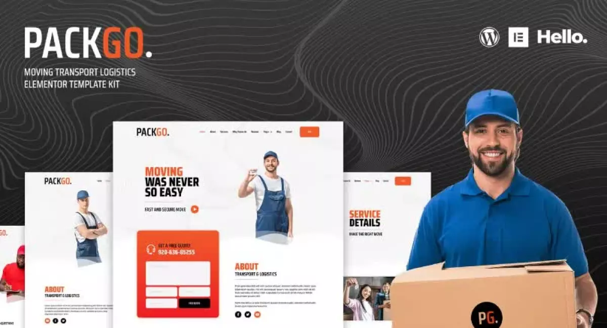 PackGo - Moving Transport Logistics Elementor Template