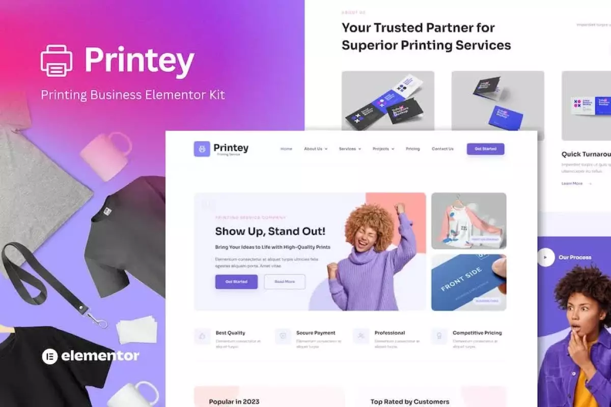 Printey - Printing Business Elementor Template