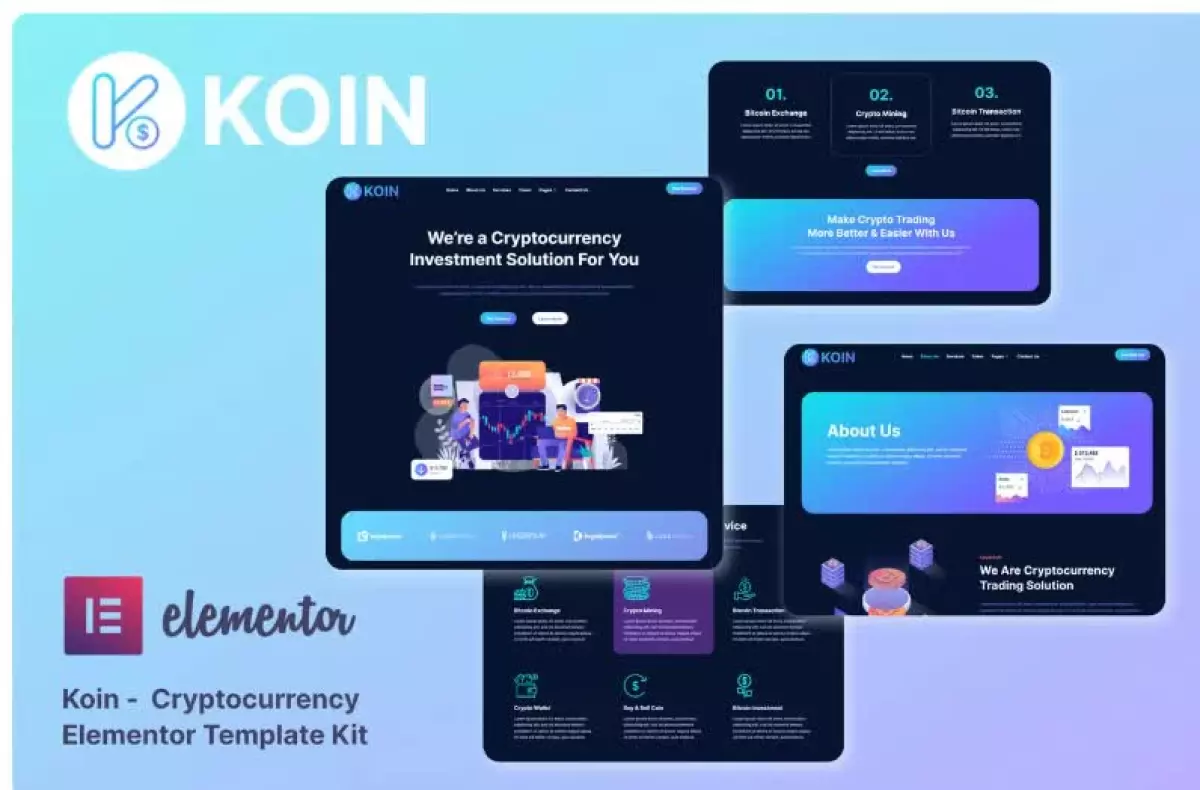 Koin - Cryptocurrency Elementor Template