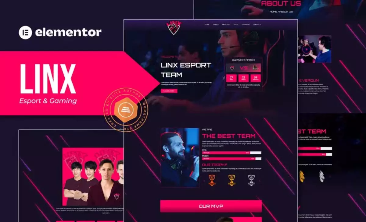 Linx - Esport & Gaming Elementor Template