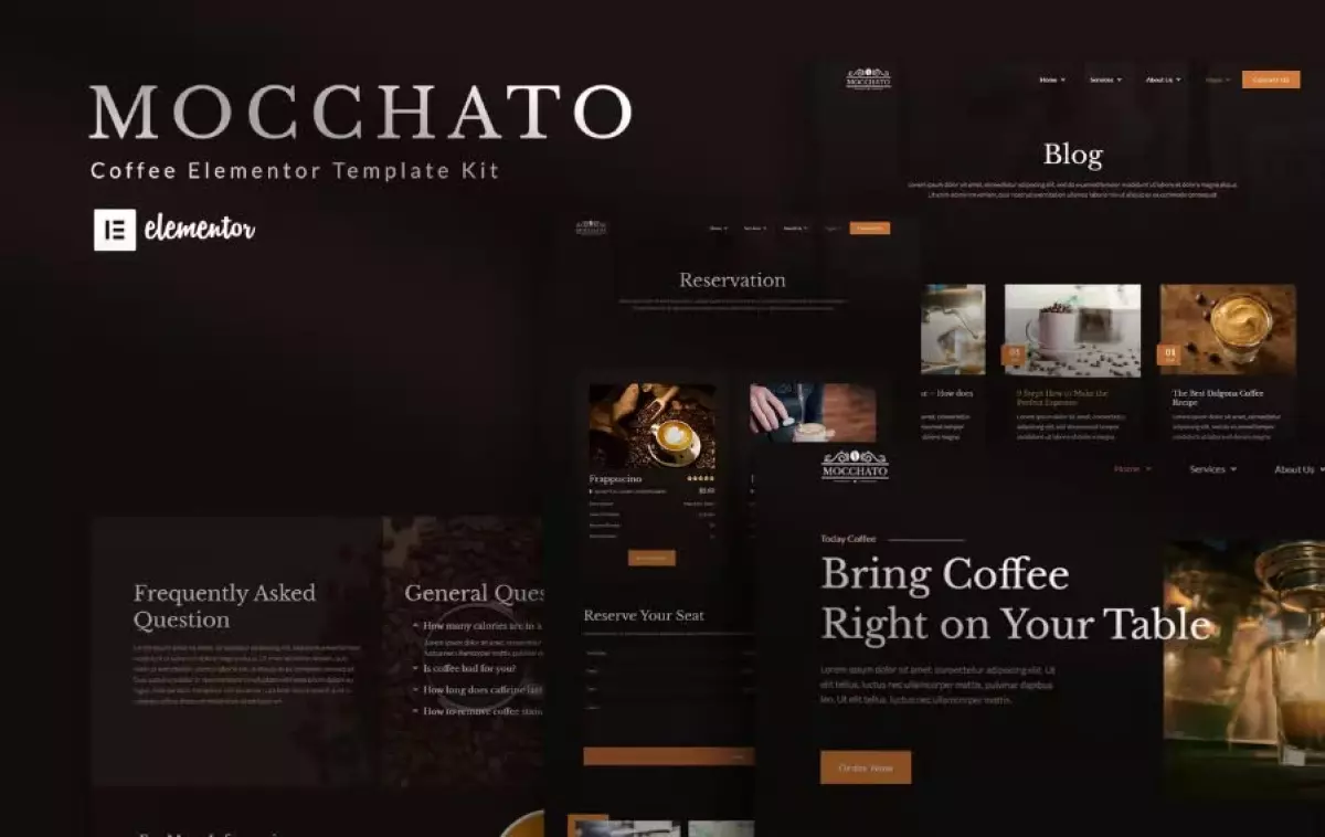 Mocchato - Coffee Shop Elementor Template