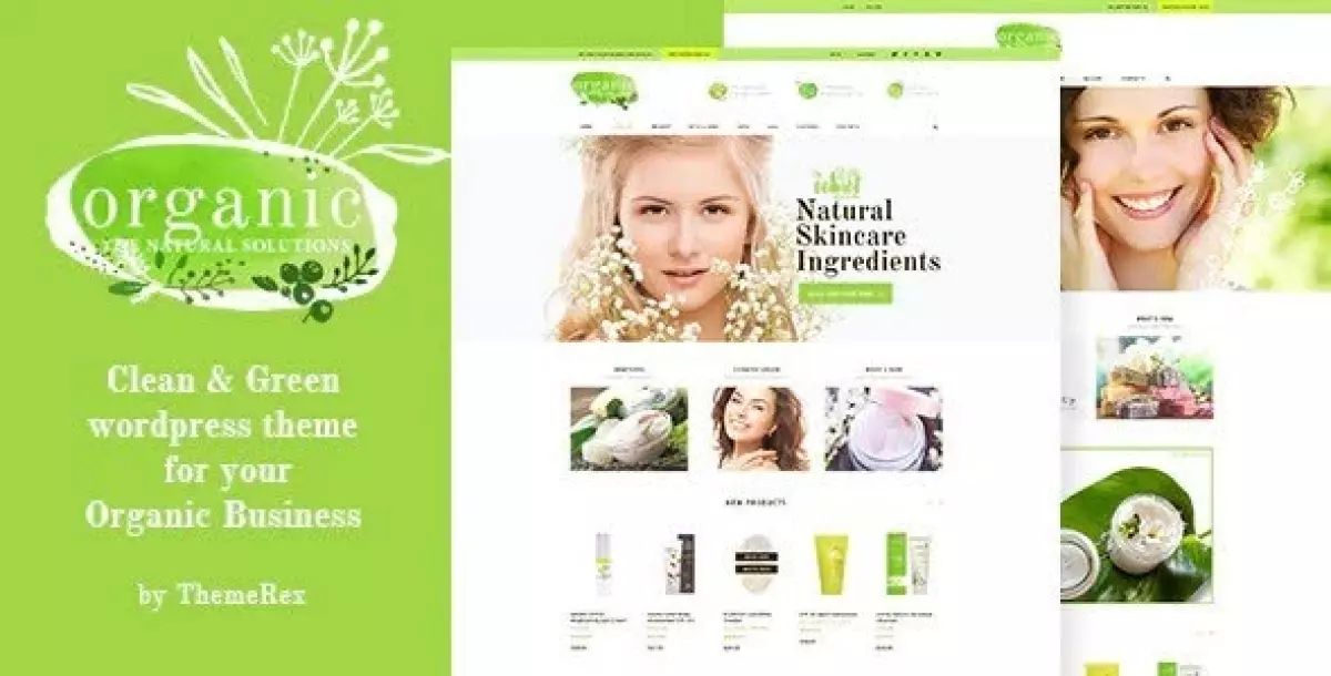 Organic Beauty Store & Natural Cosmetics WordPress Theme