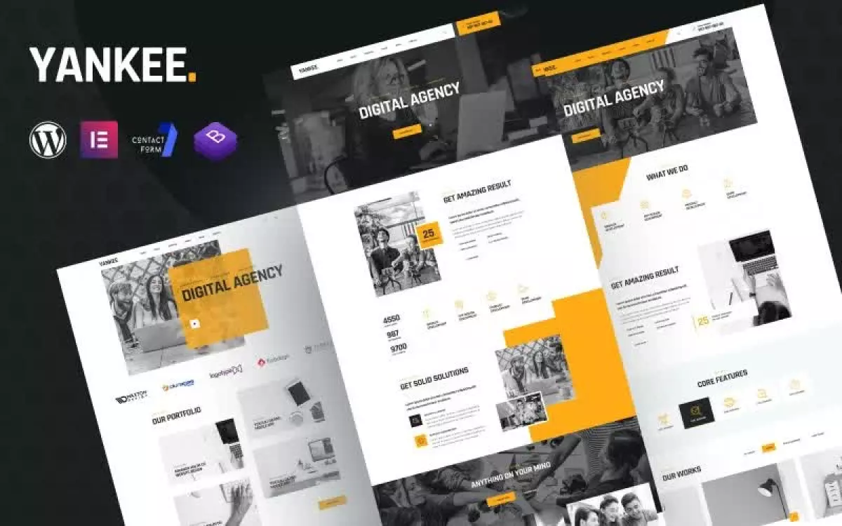 Yankee &#8211; Digital Agency Elementor WordPress Theme