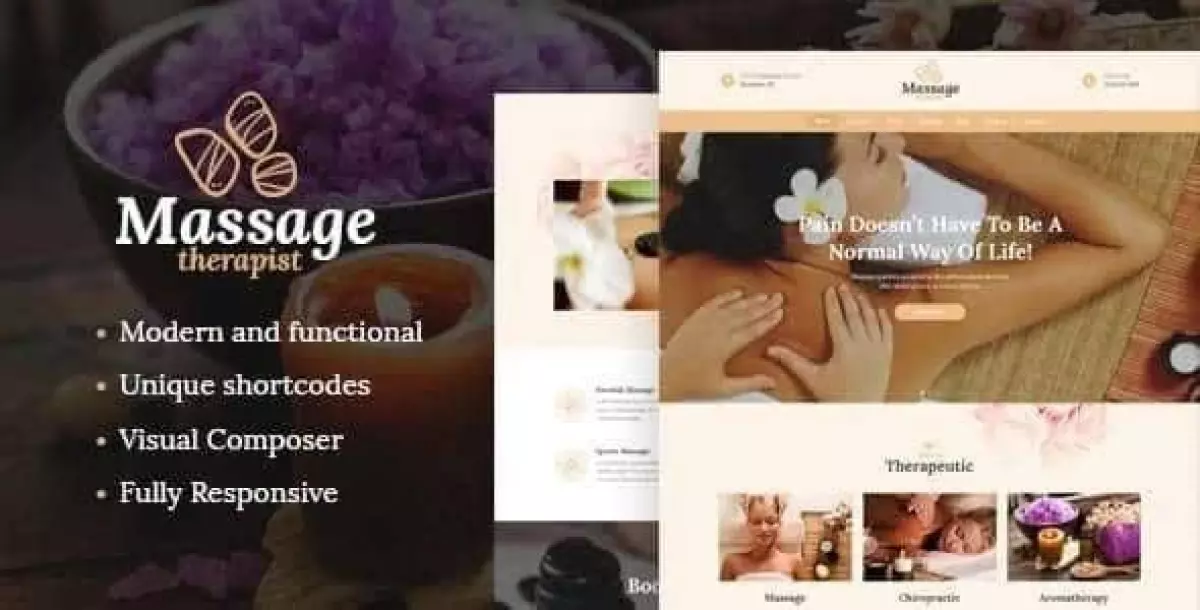 Massage Therapist and Spa Salon WordPress Theme