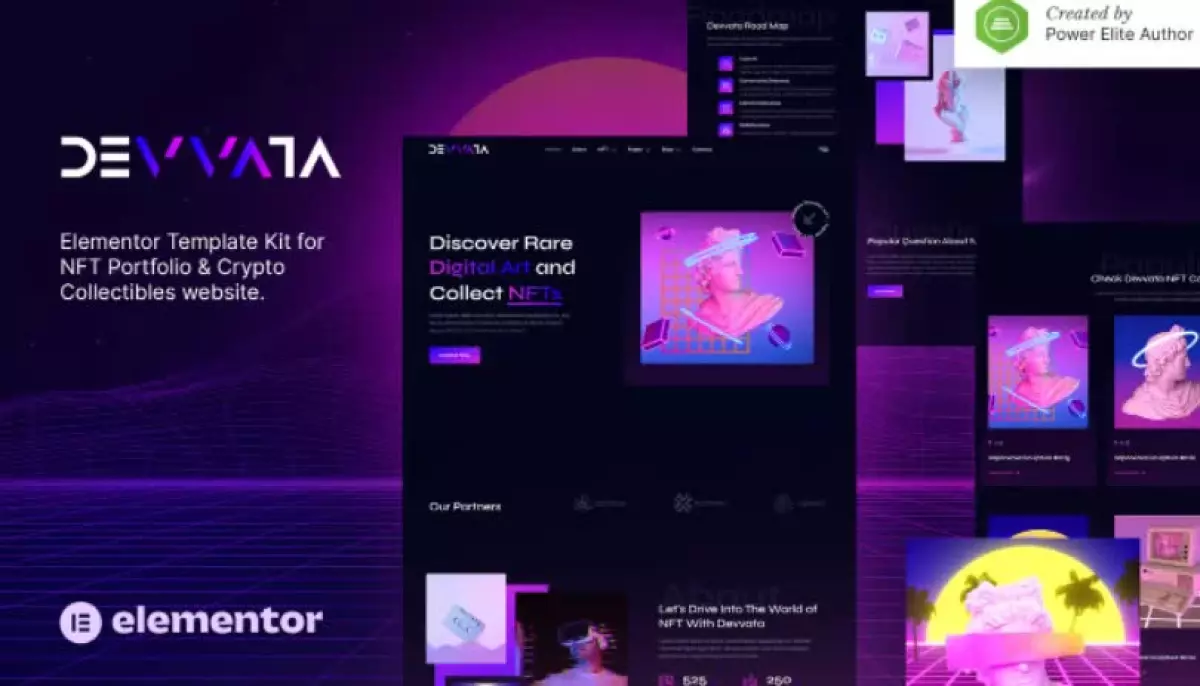 Devvata – NFT Portfolio Elementor Template