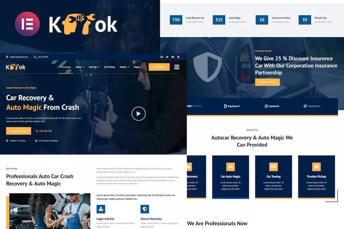 Ketok - Auto Detailing &amp; Repair Business Elementor Pro Template