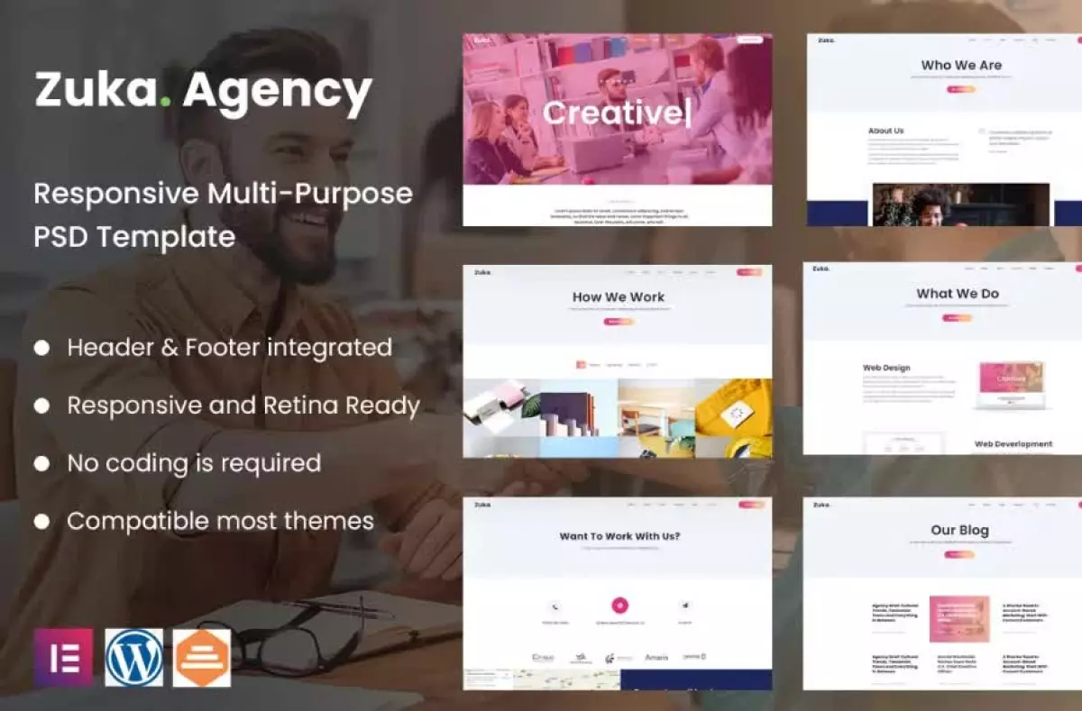 Zuka-Agency | Creative Portfolio & Agency Template