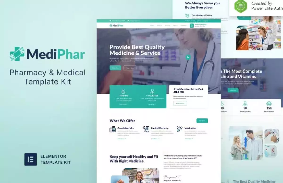 Mediphar – Pharmacy & Medical Elementor Template