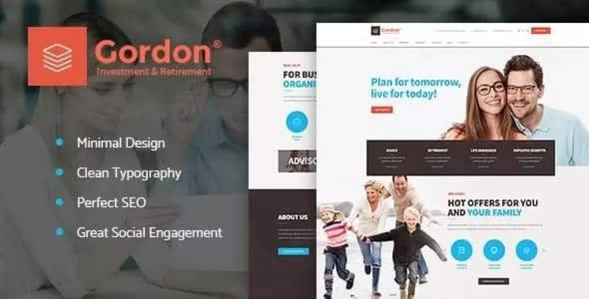 Gordon | Investments & Insurance Company WordPress Theme