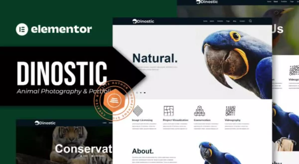 Dinostic - Animal Photography & Portfolio Elementor Template