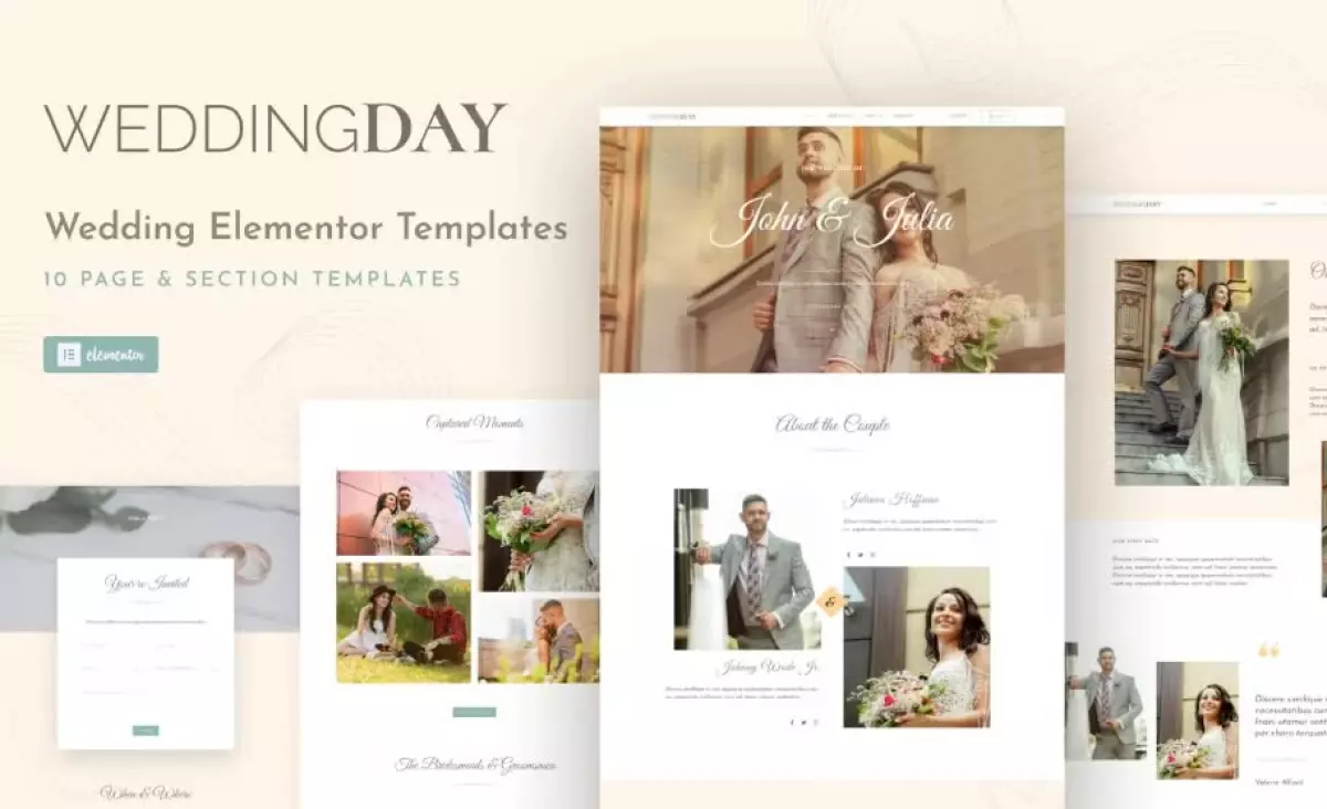 WeddingKit - Invite & Gallery Event Elementor Template