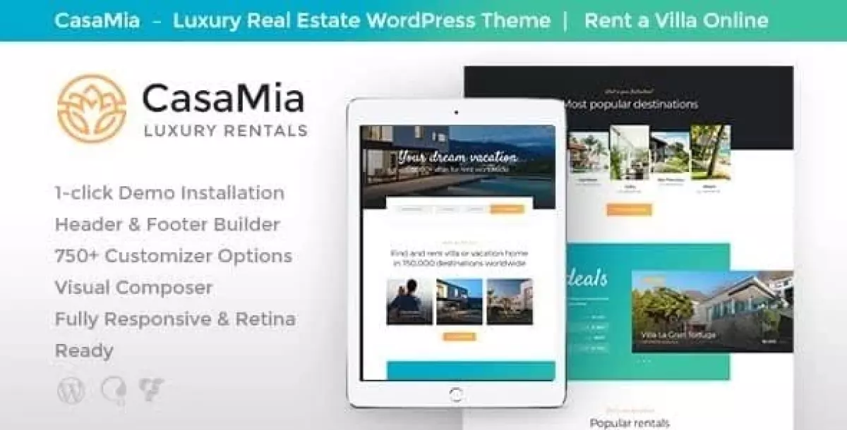 CasaMia | Property Rental Real Estate WordPress Theme